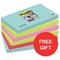 Post-It Super Sticky Notes / 76x127mm / Miami Neon Assorted / 12 Pads of 90 Notes / Redeem your FREE Tote Gift Bag