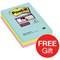 Post-it Super Sticky Removable Notes / 101x152mm / Miami Assorted / 6 Pads of 90 Notes / Redeem your FREE Tote Gift Bag