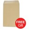 Basildon Bond C4 Pocket Envelopes / Manilla / Peel & Seal / 90gsm / Pack of 250 / Offer Includes FREE Tetley Fruit and Herbal Tea