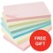 5 Star Extra Sticky Re-Move Notes / 76x127mm / Assorted Pastel / 12 Pads of 90 Notes / Offer Includes FREE Page Markers