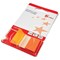 5 Star Standard Index Flags / 50 Sheets per Pad / 25x45mm / Red / 4 Packs of 5 / Offer Includes FREE Index Flags