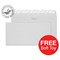 Blake Premium DL Wallet Envelopes / Wove / Brilliant White / Peel & Seal / 120gsm / 2 Packs of 500 / Offer Includes FREE Zebra Soft Toy