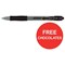 Pilot G-207 Gel Rollerball Pen / 0.4mm Line / Rubber Grip / Black / Pack of 12 / Offer Includes FREE Mini Eggs