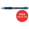 Pilot G-207 Gel Rollerball Pen / 0.4mm Line / Rubber Grip / Blue / Pack of 12 / Offer Includes FREE Mini Eggs