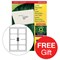 Avery Recycled Laser Addressing Labels / 8 per Sheet / 99.1x67.7mm / White / 800 Labels / Offer Includes FREE Clipper Organic Green Tea