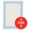 A4 Certificate Papers with Foil Seals / Blue / 90gsm / Pack of 30 / 3 for the Price of 2