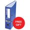 Rexel Colorado A4 Lever Arch Files / Plastic / 80mm Spine / Blue / Pack of 10 / Offer Includes FREE Plastic Pockets