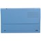 Elba Document Wallets Half Flap, 285gsm, Foolscap, Blue, Pack of 50