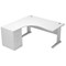 Sonix Premier Radial Desk / Left Hand / With Pedestal / 1600mm wide / White