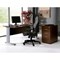 Sonix Premier Radial Desk / Right Hand / With Pedestal / 1600mm Wide / Dark Walnut