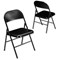 Trexus Folding Chair Seat W400xD400xH430mm Black [Pack 2]