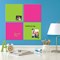 Rexel Square Tile Magnetic Drywipe Board / 360x360mm / Shocking Pink