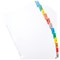 Elba Subject Dividers, Extra Wide, 1-12, Multicoloured Tabs, A4, White