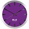 GLO Aluminium Wall Clock Purple Face 310mm Diameter