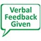 Trodat 4933 Teachers Stamp - "Verbal Feedback Given"