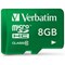 Verbatim Micro SDHC Tablet Media Memory Card with SD Adaptor - 8GB
