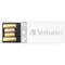 Verbatim Clip-it Flash Drive / USB 2.0 / 8GB / White