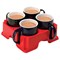 Mug Carrier for 4 Large Mugs - Red