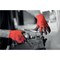 Polyco Safety Gloves, Light-duty, Level 1, Medium, Red & Black, Pair