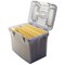 File Box with Suspension Files and Index Tabs Plastic / A4 / Clear