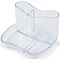 Contemporary Desk Tidy with 4 Compartments - Clear
