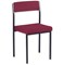 Trexus Side Chair Stackable Steel Frame Upholstered Seat W410xD410xH460mm Burgundy