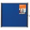 Nobo Indoor Noticeboard with Lockable Glazed Case, Fabric, 6xA4, W692xH752xD37mm, Blue