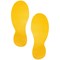 Durable Permanent 'Foot' Floor Marking Shape, Yellow, Pack of 5 Pairs