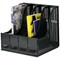 Storage Rack for Lever Arch Files with 4 Sections - Black