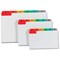 5 Star Guide Cards, A-Z, 127x76mm, White with Coloured Tabs, Pack of 24