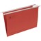 5 Star Suspension Files, V Base, 15mm Capacity, Foolscap, Red, Pack of 50
