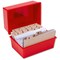5 Star Card Index Box / Capacity: 250 Cards / 203x127mm / Red