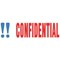 Trodat Office Printy Self-Inking Stamp / "Confidential" / Reinkable / Red & Blue