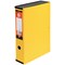 5 Star Box File, Spring Lock, 75mm Spine, Foolscap, Yellow, Pack of 5