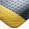 COBA Safety Deckplate Mat PVC Diamond Tread Foam-backed Yellow-bordered W600xD900mm Black