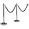 Vermes Classic Rope Stand Flat Top Post Polished Chrome