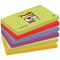 Post-it Super Sticky Notes, 76x127mm, Marrakesh, Pack of 6 x 90 Notes