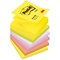 Post-it Z-Notes, 76 x76mm, Neon, Pack of 6 x 100 Notes