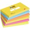 Post-it Energetic Palette Colour Notes, 76 x 127mm, Rainbow Colours, Pack of 6 x 100 Notes