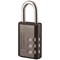 Master Lock Securikey Combination Padlock 3 Digit Selectable 30mm Black Brass Shackle Ref 647D