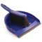 Dustpan & Brush Set, Soft Bristle, Blue