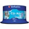 Verbatim CD-R Inkjet Printable AZO Writable Blank CDs, Spindle, 700mb/80min Capacity, Pack of 50