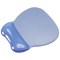 Mouse Mat Pad Wrist Rest, Non-Skid, Easy Clean, Soft Gel, Transparent Blue