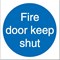 Stewart Superior Fire Door Keep Shut Sav Signs W100xH100 Self-adhesive Vinyl [Pack 5]