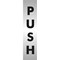 Stewart Superior Push Sign Brushed Aluminium Acrylic W45xH190mm Self-adhesive