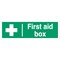 Stewart Superior First Aid Box Sign W300xH100mm Self Adhesive Vinyl