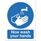 Stewart Superior PVC Access Prohibition & General Signs - Now Wash Your Hands Please - 150x200mm