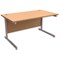 Trexus Contract Rectangular Desk / 1400mm Wide / Beech