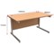 Trexus Contract Rectangular Desk / 1400mm Wide / Beech