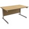 Trexus Contract Rectangular Desk / 1400mm Wide / Oak